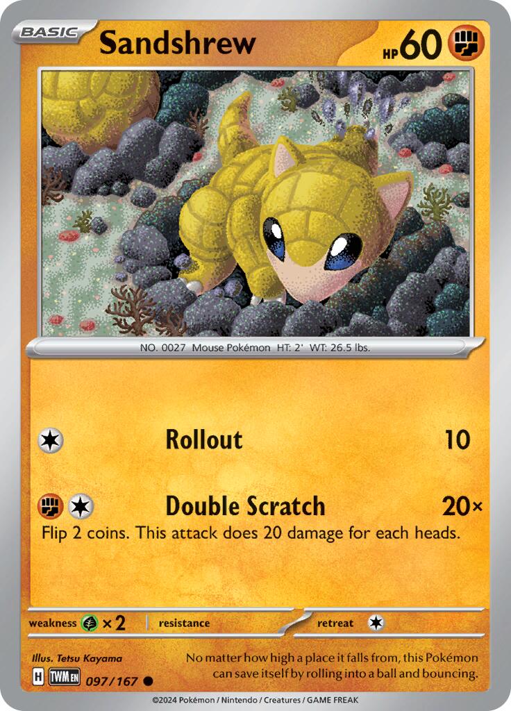 Sandshrew (097/167) [Scarlet & Violet: Twilight Masquerade] | Event Horizon Hobbies CA