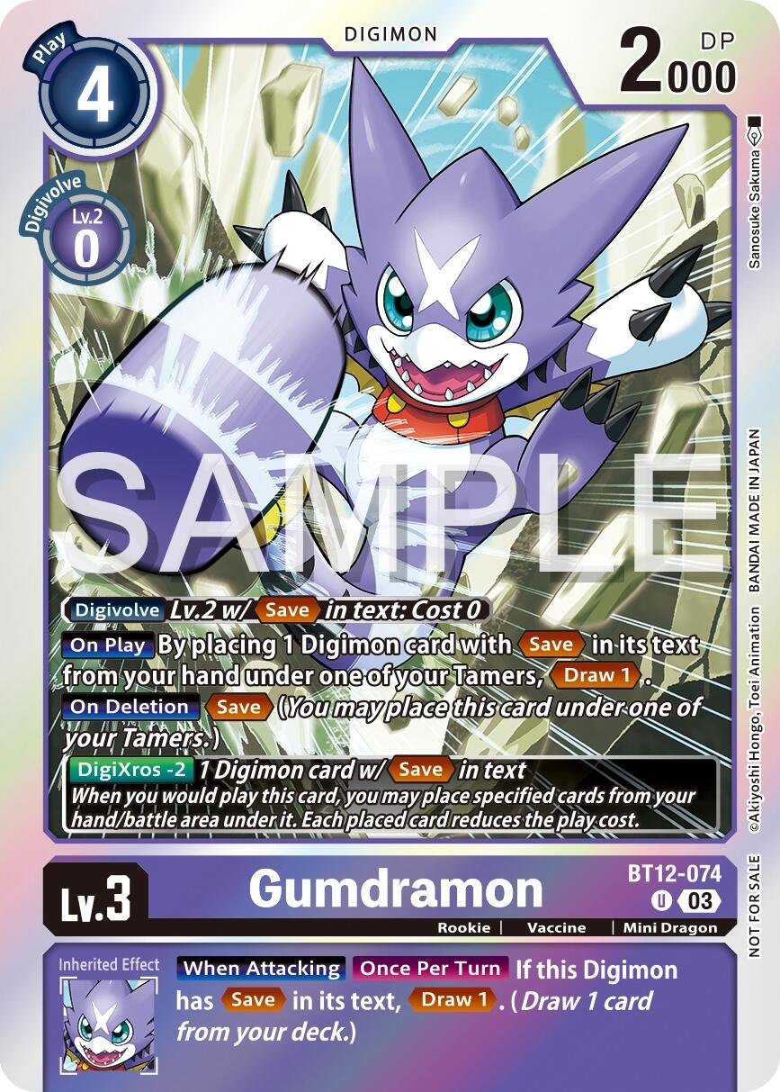 Gumdramon [BT12-074] (Official Tournament Vol.13 Winner Pack) [Across Time Promos] | Event Horizon Hobbies CA