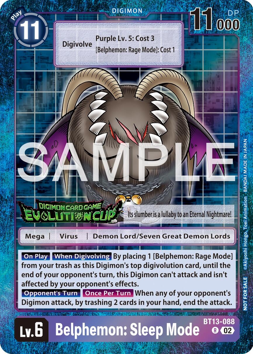 Belphemon: Sleep Mode [BT13-088] (2024 Evolution Cup) [Versus Royal Knights Booster Promos] | Event Horizon Hobbies CA