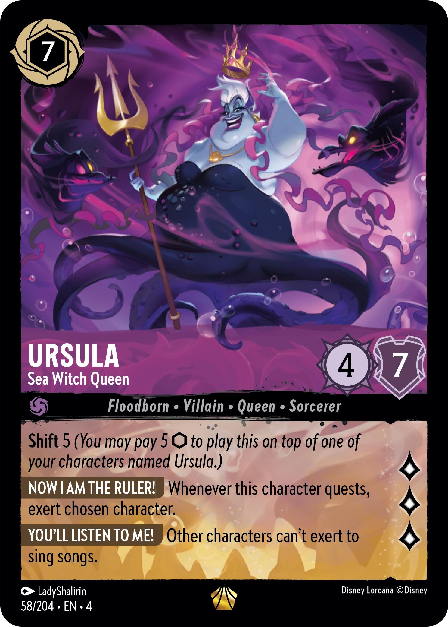 Ursula - Sea Witch Queen (58/204) [Ursula's Return] | Event Horizon Hobbies CA