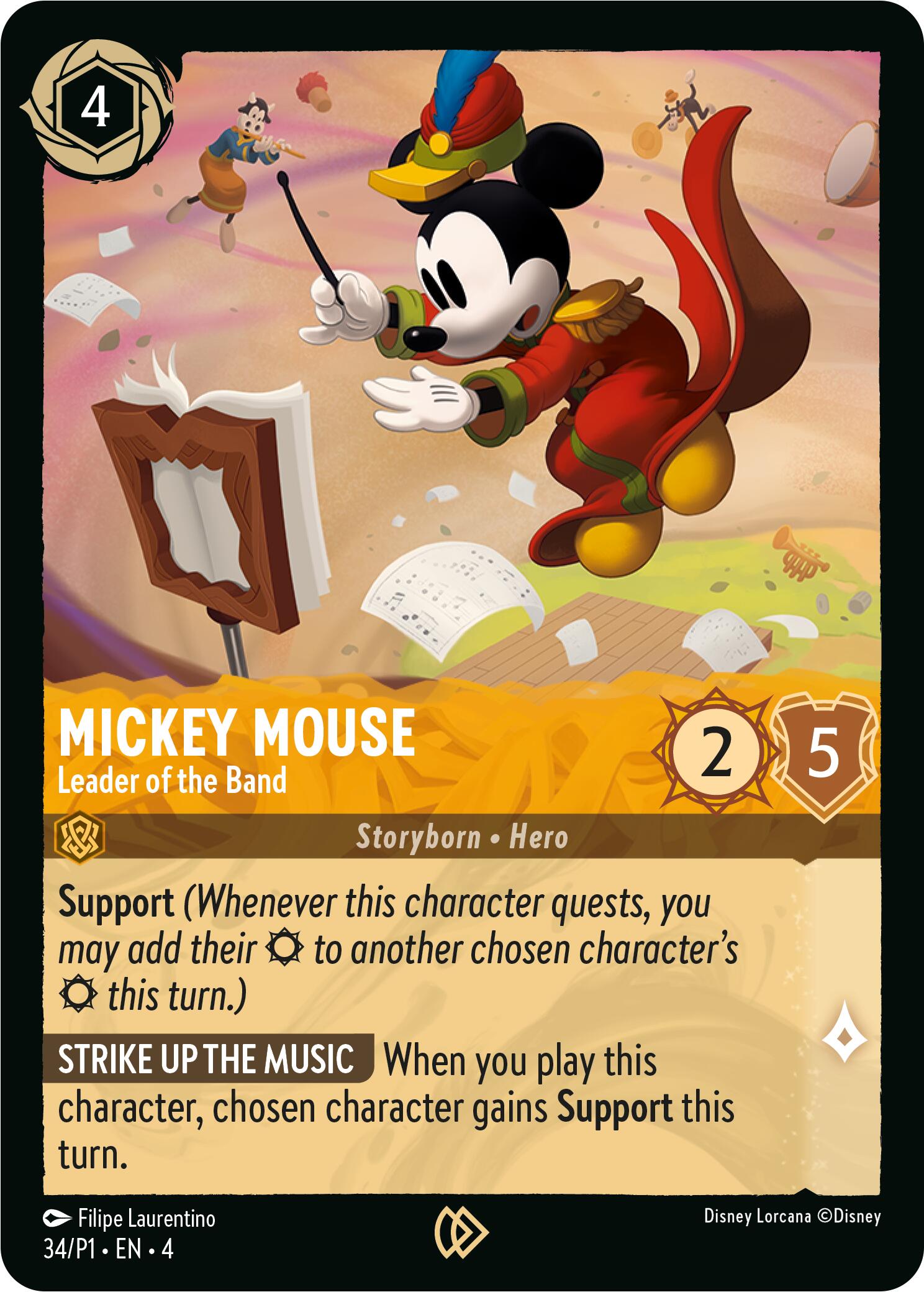 Mickey Mouse - Leader of the Band (34) [Promo Cards] | Event Horizon Hobbies CA