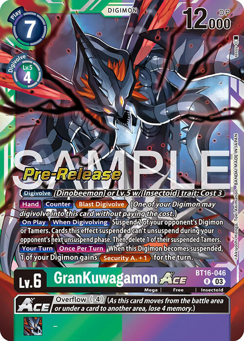 GranKuwagamon Ace [BT16-046] [Beginning Observer Pre-Release Promos] | Event Horizon Hobbies CA