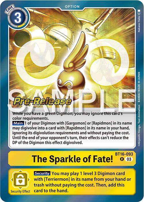 The Sparkle of Fate! [BT16-093] [Beginning Observer Pre-Release Promos] | Event Horizon Hobbies CA