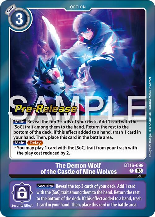 The Demon Wolf of the Castle of Nine Wolves [BT16-099] [Beginning Observer Pre-Release Promos] | Event Horizon Hobbies CA