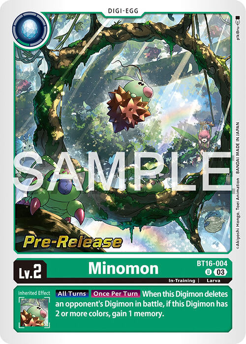 Minomon [BT16-004] [Beginning Observer Pre-Release Promos] | Event Horizon Hobbies CA