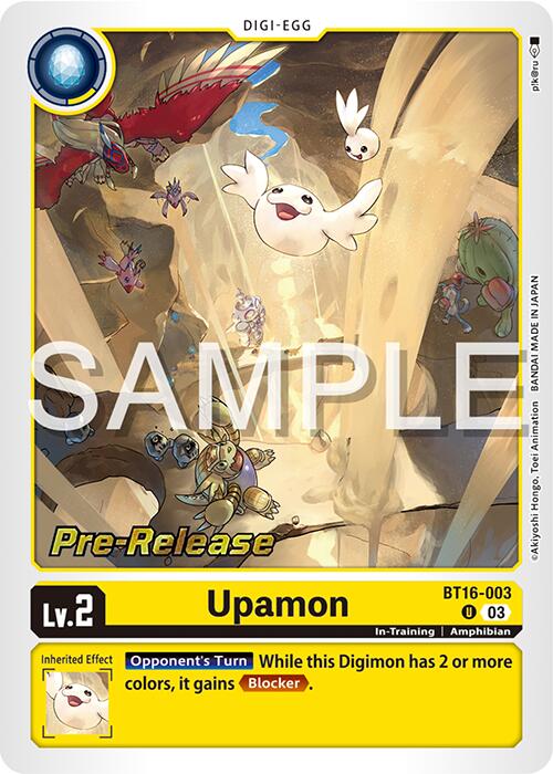 Upamon [BT16-003] [Beginning Observer Pre-Release Promos] | Event Horizon Hobbies CA