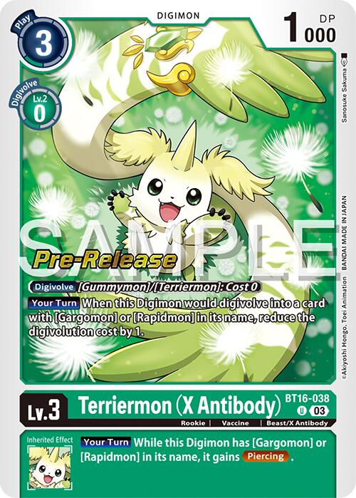 Terriermon (X Antibody) [BT16-038] [Beginning Observer Pre-Release Promos] | Event Horizon Hobbies CA