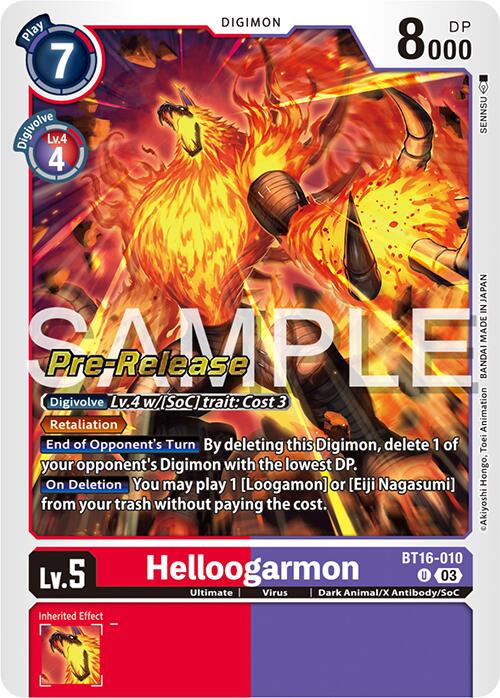 Helloogarmon [BT16-010] [Beginning Observer Pre-Release Promos] | Event Horizon Hobbies CA