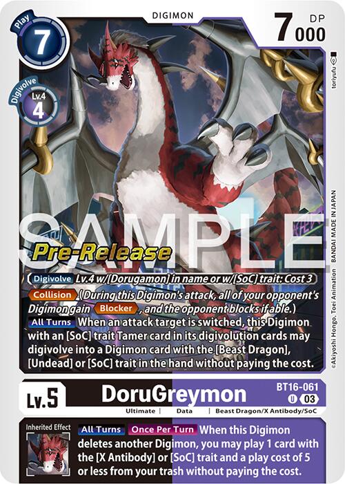 DoruGreymon [BT16-061] [Beginning Observer Pre-Release Promos] | Event Horizon Hobbies CA