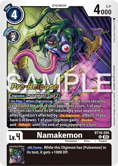 Namakemon [BT16-055] [Beginning Observer Pre-Release Promos] | Event Horizon Hobbies CA