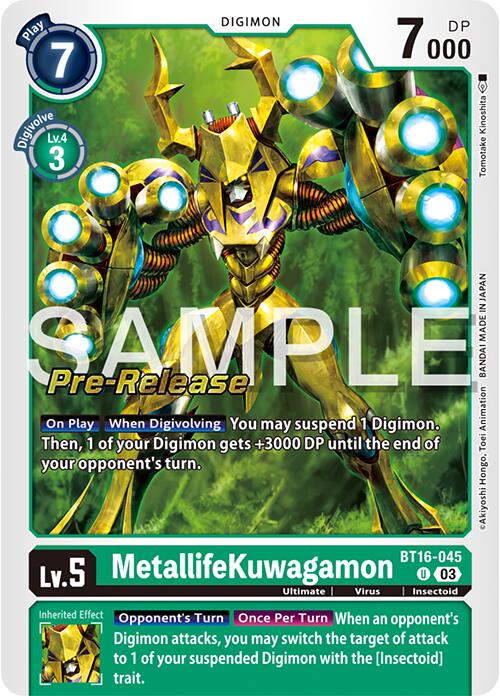 MetallifeKuwagamon [BT16-045] [Beginning Observer Pre-Release Promos] | Event Horizon Hobbies CA