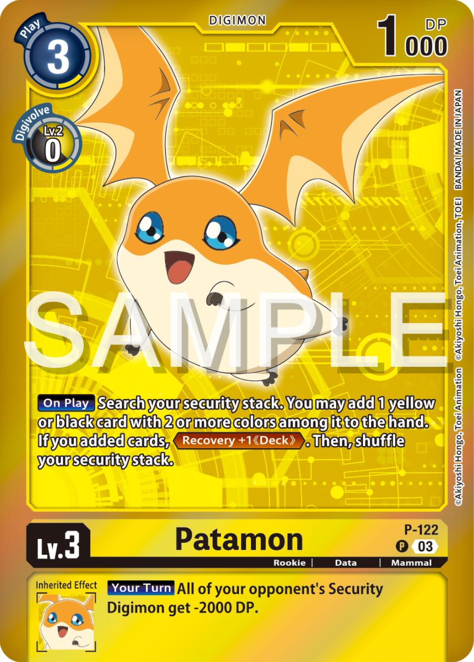 Patamon [P-122] (Digimon Adventure Box 2024) [Promotional Cards] | Event Horizon Hobbies CA