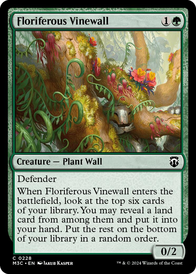 Floriferous Vinewall [Modern Horizons 3 Commander] | Event Horizon Hobbies CA