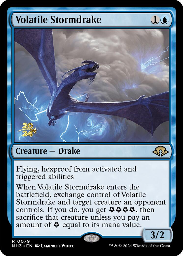 Volatile Stormdrake [Modern Horizons 3 Prerelease Promos] | Event Horizon Hobbies CA