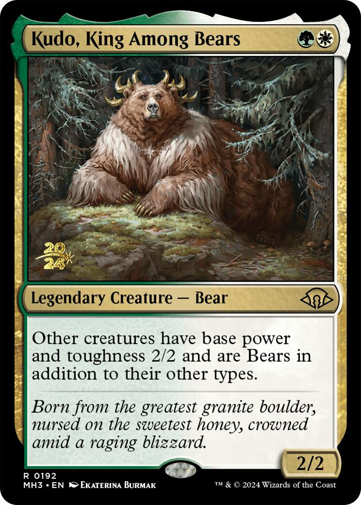 Kudo, King Among Bears [Modern Horizons 3 Prerelease Promos] | Event Horizon Hobbies CA