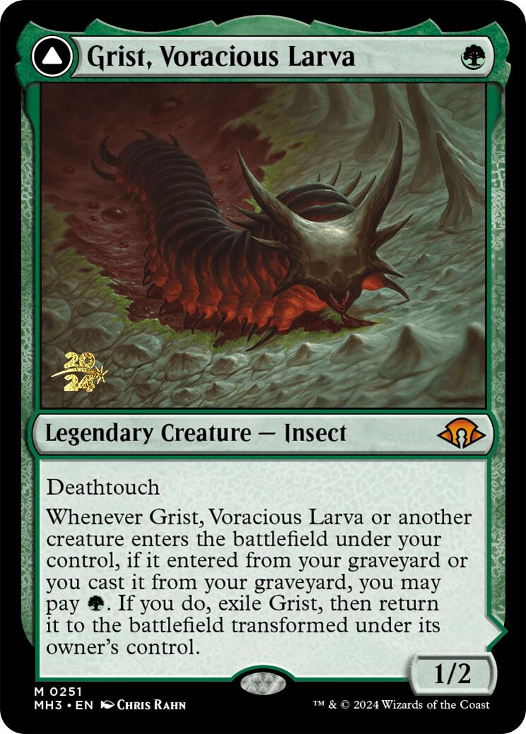 Grist, Voracious Larva [Modern Horizons 3 Prerelease Promos] | Event Horizon Hobbies CA