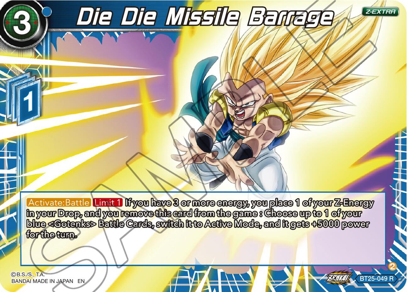 Die Die Missile Barrage (BT25-049) [Legend of the Dragon Balls] | Event Horizon Hobbies CA