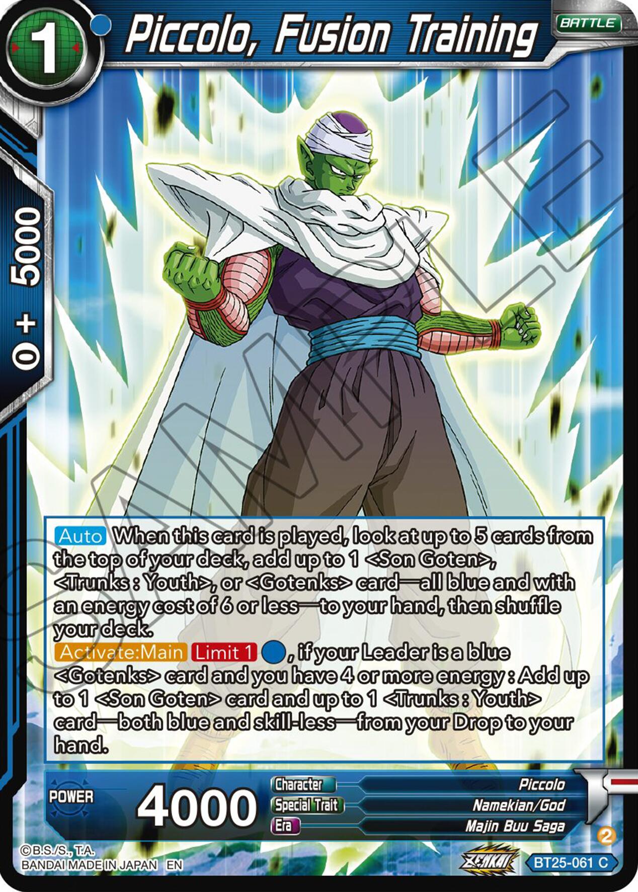 Piccolo, Fusion Training (BT25-061) [Legend of the Dragon Balls] | Event Horizon Hobbies CA