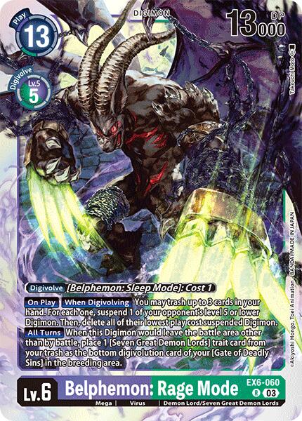 Belphemon: Rage Mode [EX6-060] [Infernal Ascension] | Event Horizon Hobbies CA