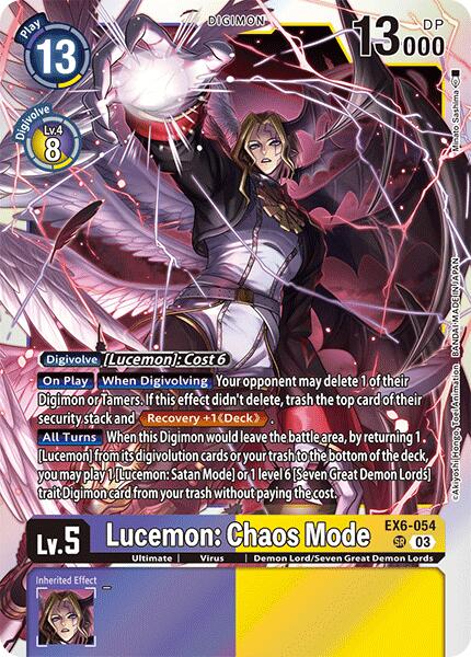 Lucemon: Chaos Mode [EX6-054] [Infernal Ascension] | Event Horizon Hobbies CA