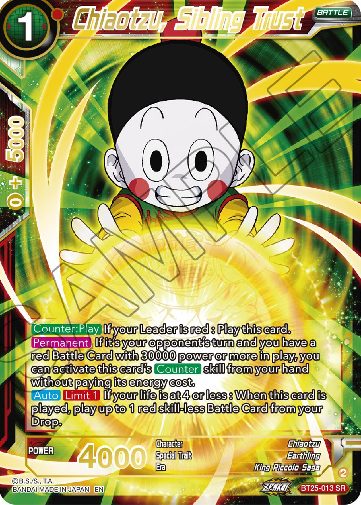 Chiaotzu, Sibling Trust (BT25-013) [Legend of the Dragon Balls] | Event Horizon Hobbies CA