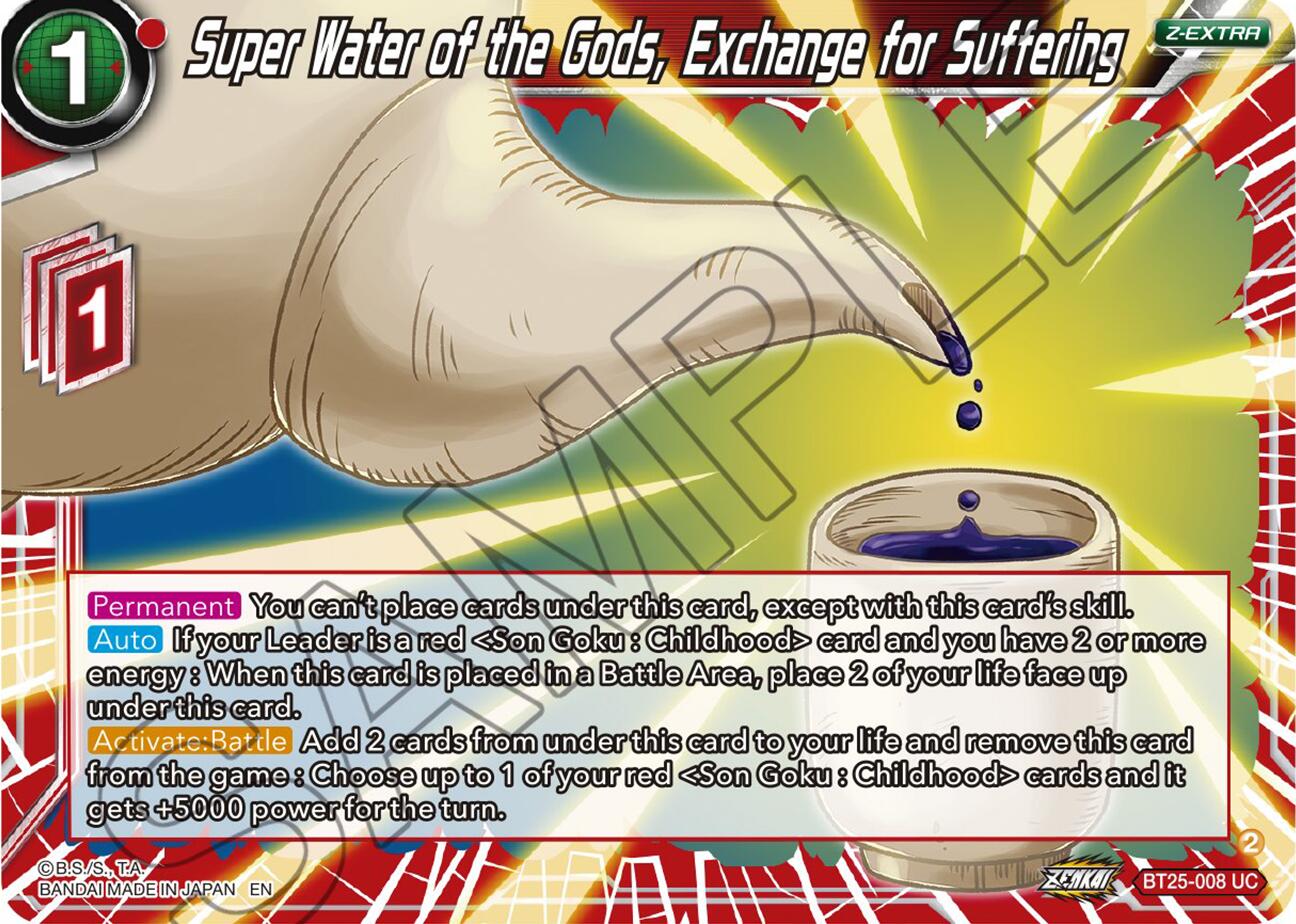 Super Water of the Gods, Exchange for Suffering (BT25-008) [Legend of the Dragon Balls] | Event Horizon Hobbies CA