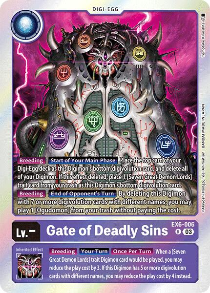 Gate of Deadly Sins [EX6-006] [Infernal Ascension] | Event Horizon Hobbies CA