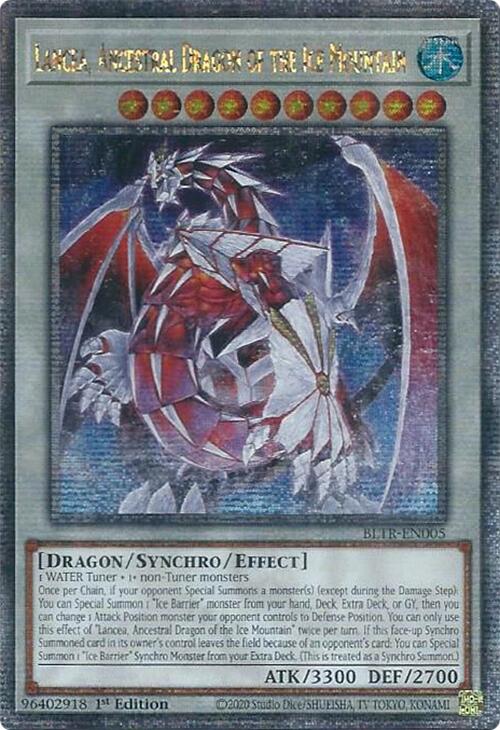 Lancea, Ancestral Dragon of the Ice Mountain (Quarter Century Secret Rare) [BLTR-EN005] Quarter Century Secret Rare | Event Horizon Hobbies CA