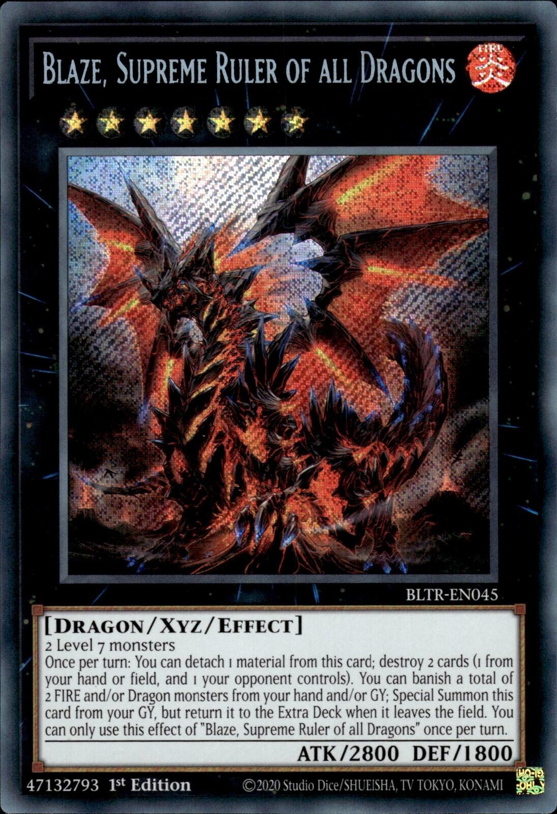 Blaze, Supreme Ruler of all Dragons [BLTR-EN045] Secret Rare | Event Horizon Hobbies CA