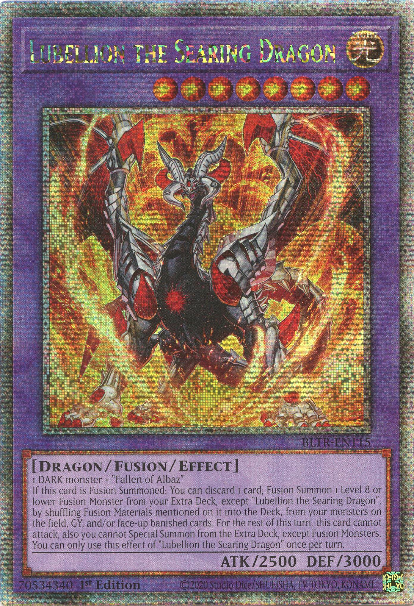 Lubellion the Searing Dragon (Quarter Century Secret Rare) [BLTR-EN115] Quarter Century Secret Rare | Event Horizon Hobbies CA