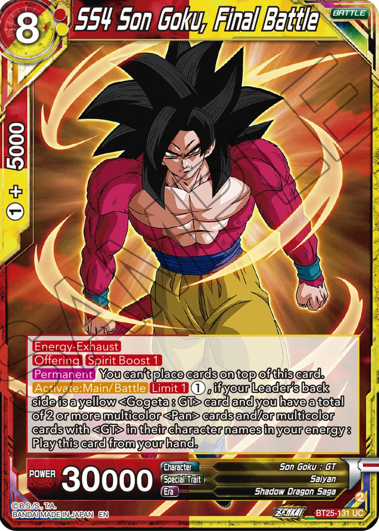 SS4 Son Goku, Final Battle (BT25-131) [Legend of the Dragon Balls] | Event Horizon Hobbies CA