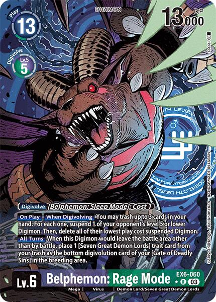 Belphemon: Rage Mode [EX6-060] (Alternate Art) [Infernal Ascension] | Event Horizon Hobbies CA