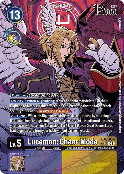 Lucemon: Chaos Mode [EX6-054] (Alternate Art) [Infernal Ascension] | Event Horizon Hobbies CA