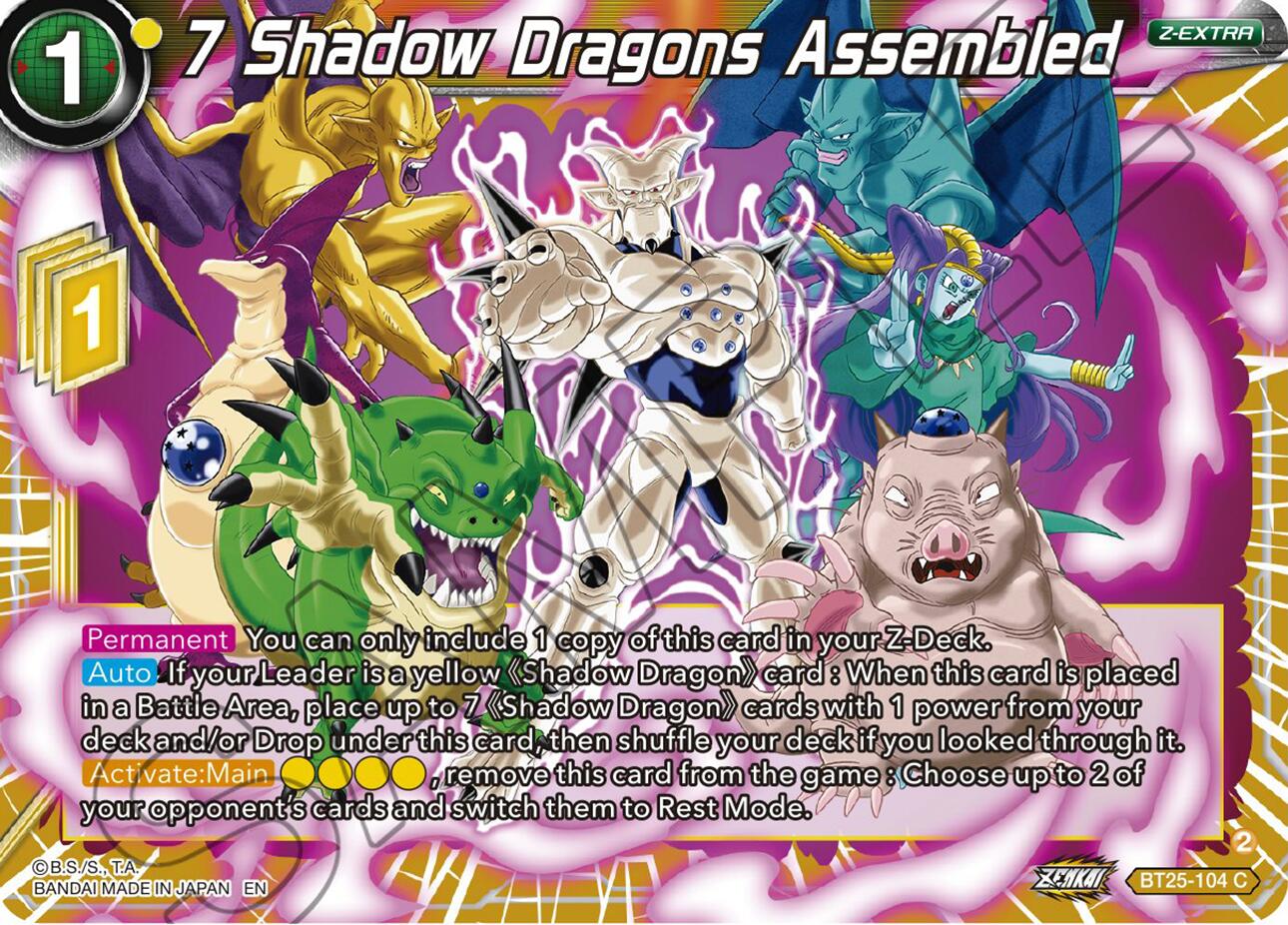 7 Shadow Dragons Assembled (BT25-104) [Legend of the Dragon Balls] | Event Horizon Hobbies CA