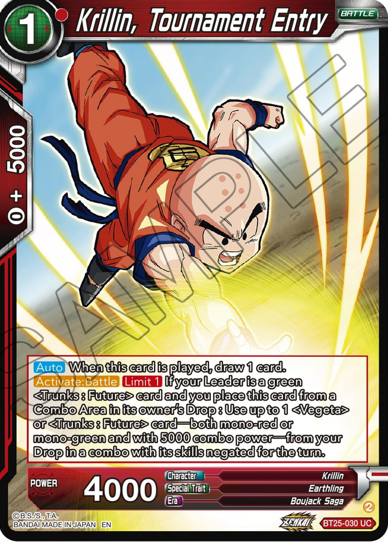 Krillin, Tournament Entry (BT25-030) [Legend of the Dragon Balls] | Event Horizon Hobbies CA