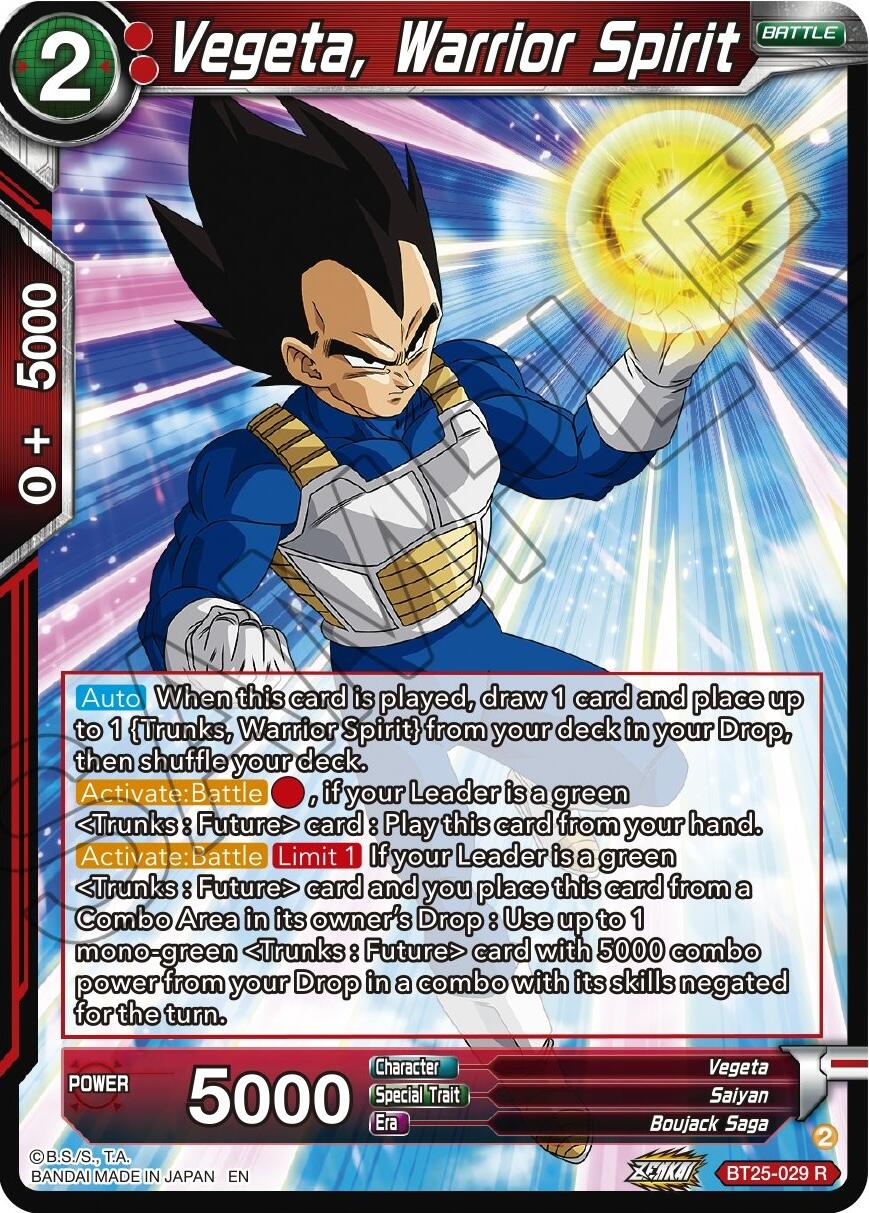 Vegeta, Warrior Spirit (BT25-029) [Legend of the Dragon Balls] | Event Horizon Hobbies CA