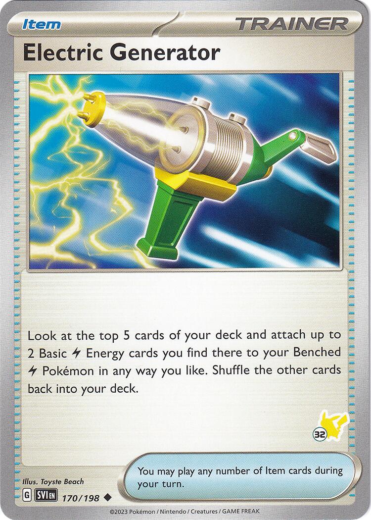 Electric Generator (170/198) (Pikachu Stamp #32) [Battle Academy 2024] | Event Horizon Hobbies CA