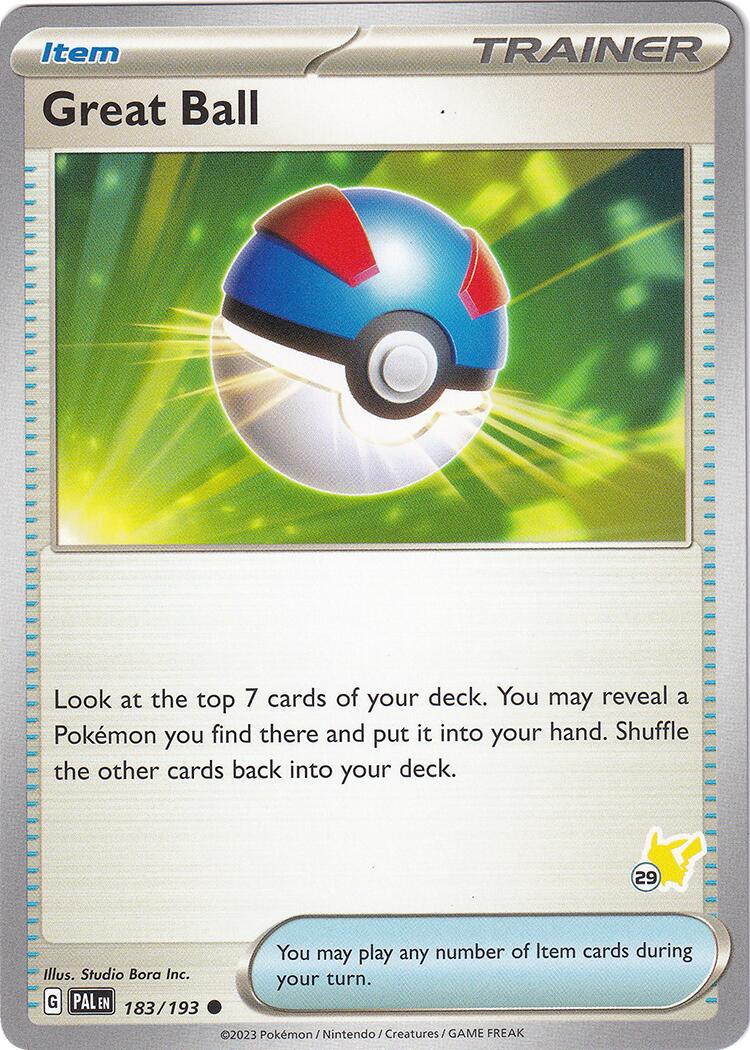 Great Ball (183/193) (Pikachu Stamp #29) [Battle Academy 2024] | Event Horizon Hobbies CA