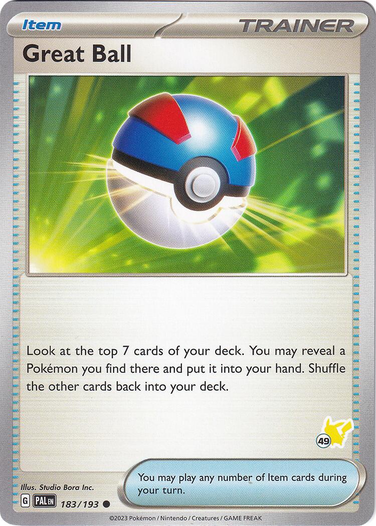 Great Ball (183/193) (Pikachu Stamp #49) [Battle Academy 2024] | Event Horizon Hobbies CA