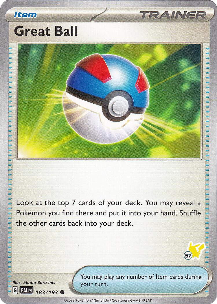 Great Ball (183/193) (Pikachu Stamp #57) [Battle Academy 2024] | Event Horizon Hobbies CA