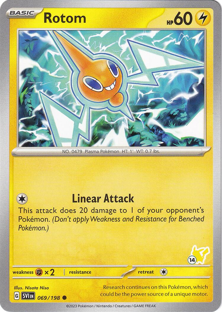 Rotom (069/198) (Pikachu Stamp #14) [Battle Academy 2024] | Event Horizon Hobbies CA