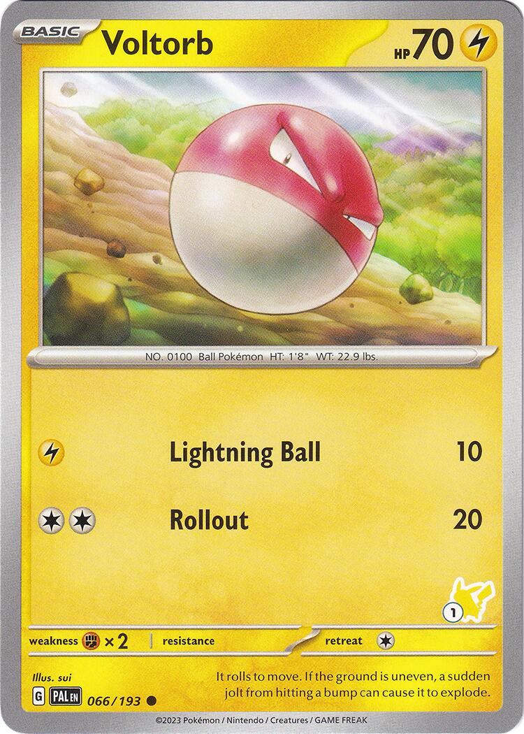 Voltorb (066/193) (Pikachu Stamp #1) [Battle Academy 2024] | Event Horizon Hobbies CA