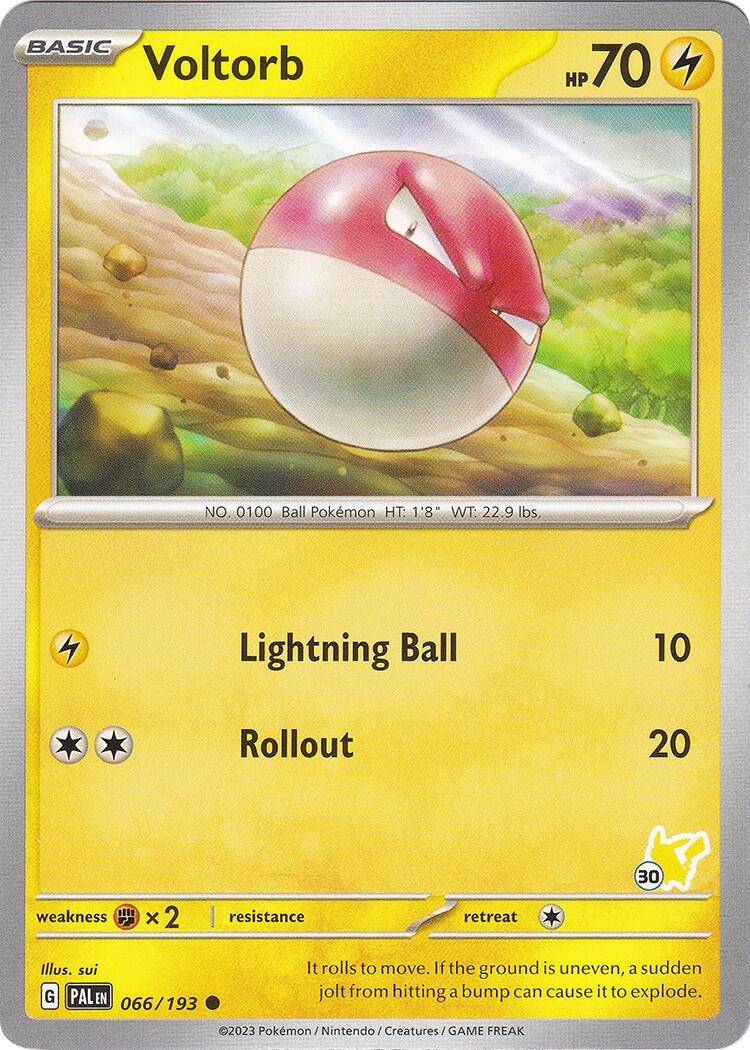 Voltorb (066/193) (Pikachu Stamp #30) [Battle Academy 2024] | Event Horizon Hobbies CA