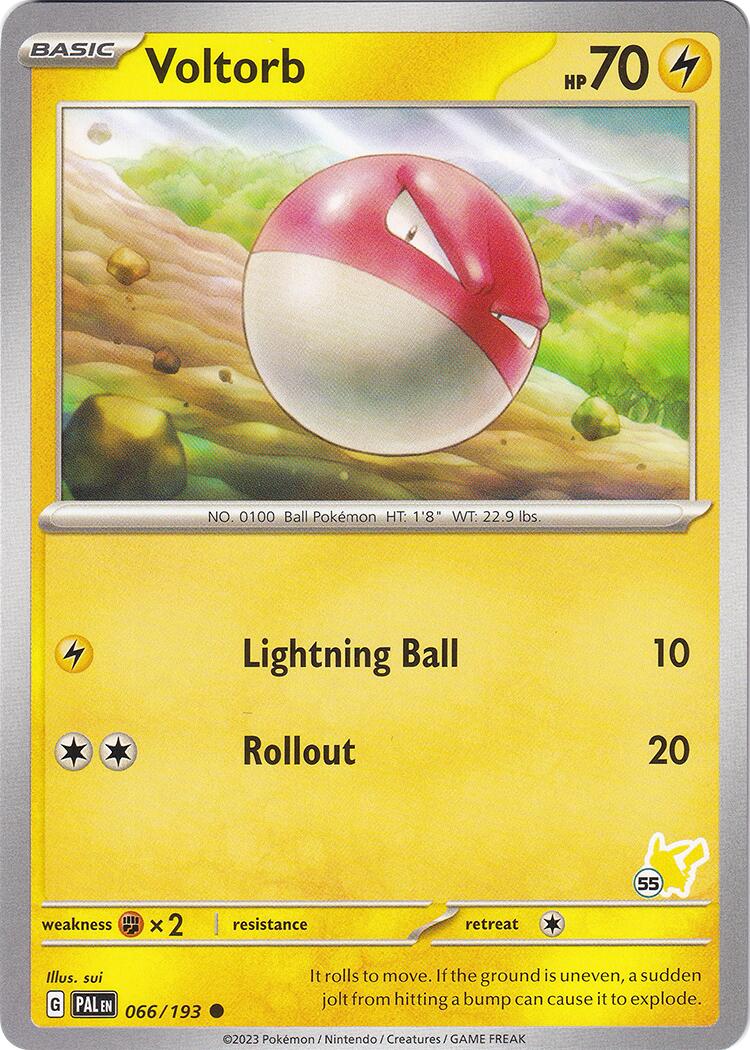 Voltorb (066/193) (Pikachu Stamp #55) [Battle Academy 2024] | Event Horizon Hobbies CA