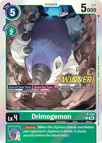 Drimogemon [P-143] (Store Tournament 2024 Jul. – Sep. Winner Pack) [Promotional Cards] | Event Horizon Hobbies CA