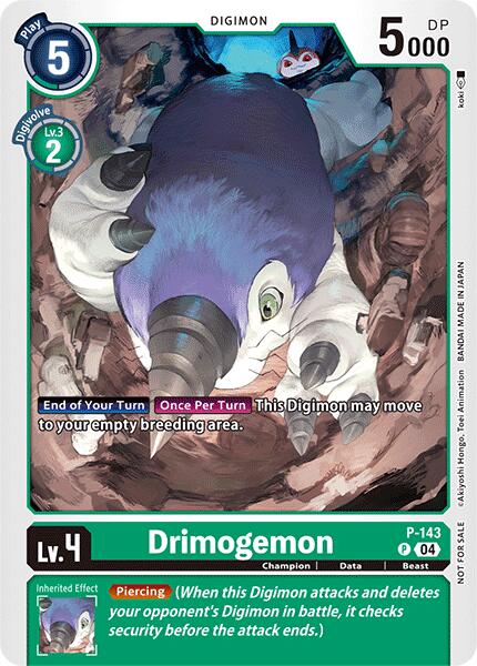 Drimogemon [P-143] (Store Tournament 2024 Jul. – Sep. Participation Pack) [Promotional Cards] | Event Horizon Hobbies CA