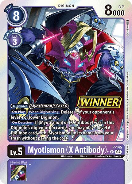 Myotismon (X Antibody) [P-145] (Store Tournament 2024 Jul. – Sep. Winner Pack) [Promotional Cards] | Event Horizon Hobbies CA