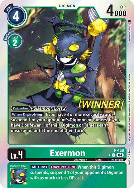 Exermon [P-150] (Store Tournament 2024 Jul. – Sep. Winner Pack) [Promotional Cards] | Event Horizon Hobbies CA