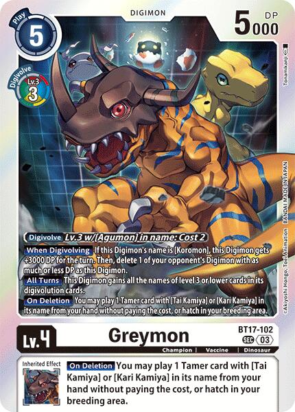 Greymon [BT17-102] [Secret Crisis] | Event Horizon Hobbies CA