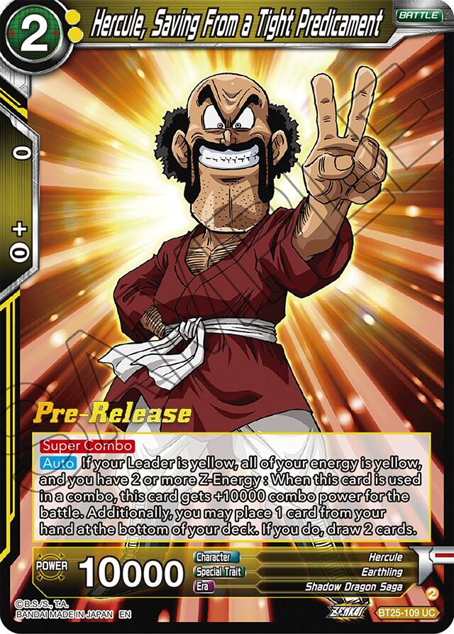 Hercule, Saving From a Tight Predicament (BT25-109) [Legend of the Dragon Balls Prerelease Promos] | Event Horizon Hobbies CA